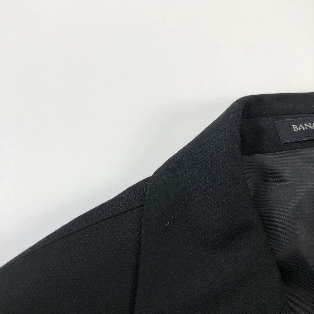 Banana Republic Tailored Fit 40 Polyester Button Blazer Sport Coat Black HRJ